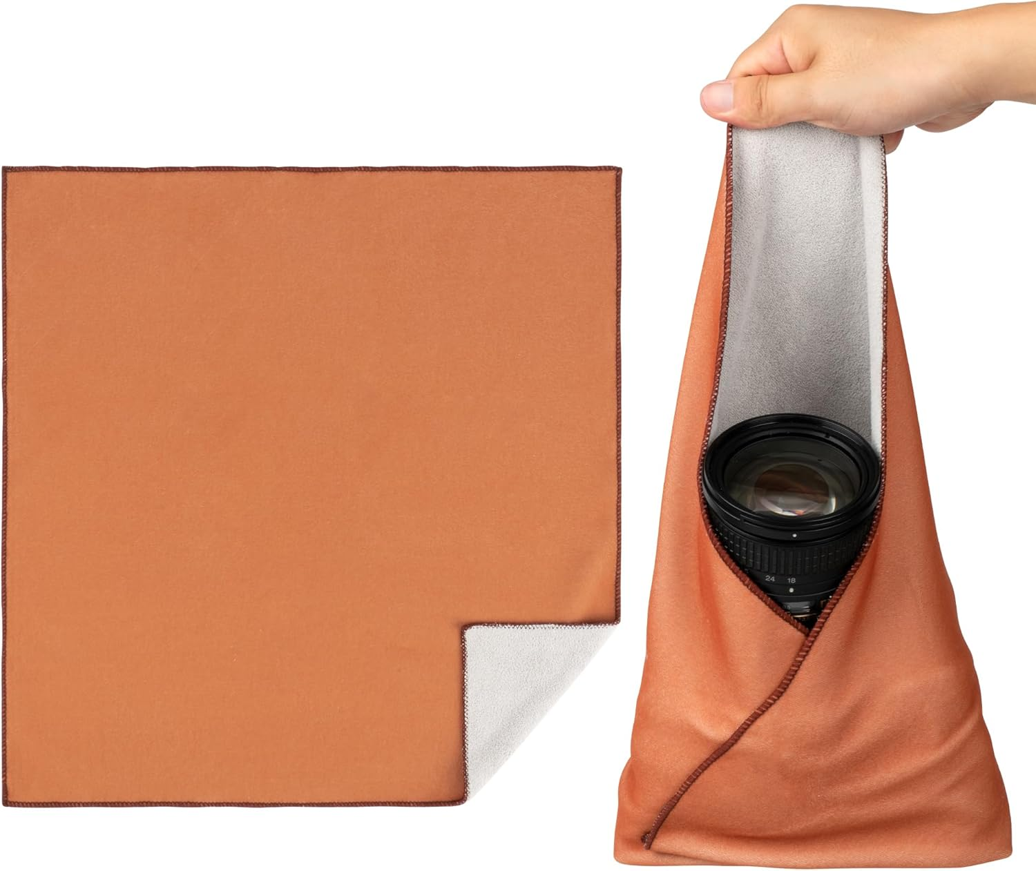Walking Way Self-Adhesive Magic Cloth Camera Wrap, Protective Wrap, Universal Storage Cloth, Anti-Scratch, Dustproof, Washable Lens Pouch for DSLR, Smartphones, Laptops, Cosmetic, Household Items