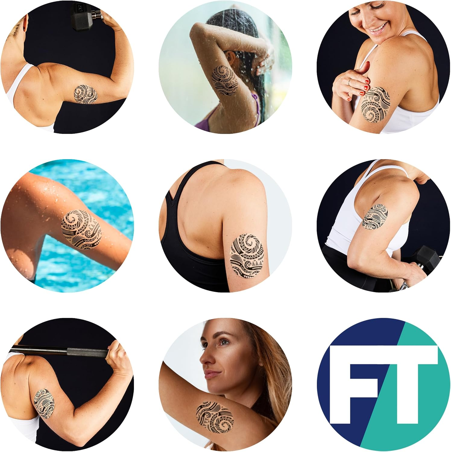 Curetape Sensor Patches - Sensor Fixing Plasters - Covers for Freestyle Libre, Dexcom and Medtronic Guardian Sensors - Fixation Tape for Your Sensor (Tattoo) image number 1