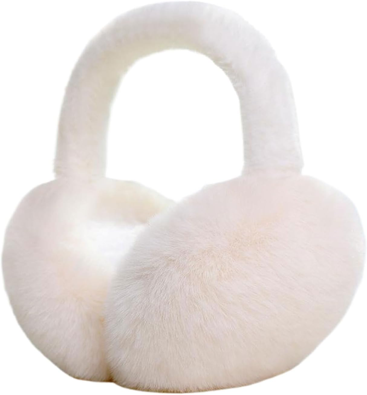Sheepskin Fur Earmuffs for Ladies Adjustable Elastic Ear Muffs Winter Presents Foldable Plush Earmuff Adult Elastic Ear