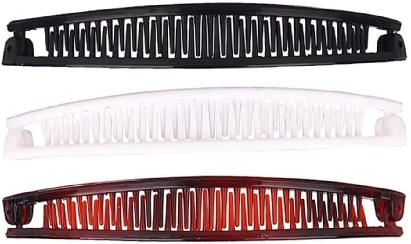 3Pcs Vintage Hair Clips Set, Banana Clip and Claw Clips for Thick Hair, Clincher Combs for Women and Girls image number 2