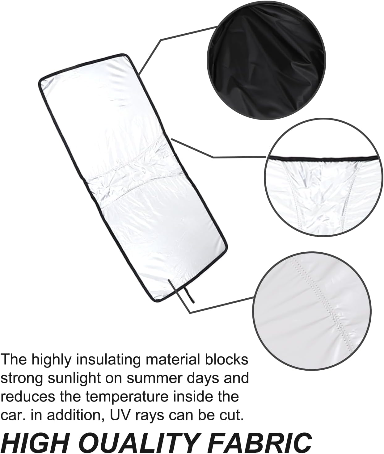 Windscreen Sun Shade Compatible with Land Cruiser 70 Series Accessories | Reflective Windshield Cover Window Shade | UV & Heat Blocking Cover (Polyester, LC76 2007-2025) image number 2