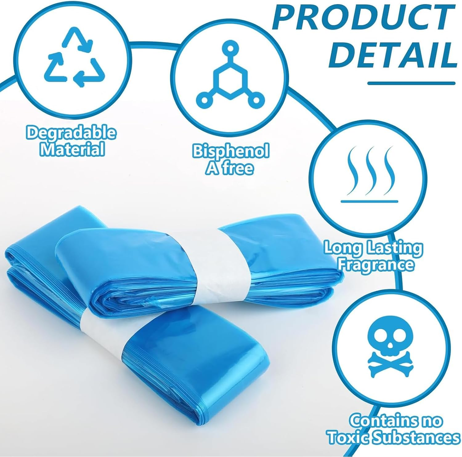 6 Pack Nappy Bin Refills,Smellproof,Each Bag 4.5M Long, Hold Upto 290 Nappies,Refill Bags,Diaper Bin Pail Disposal Bags,Compatible with Various Refill Cassettes,Twist & Click image number 6