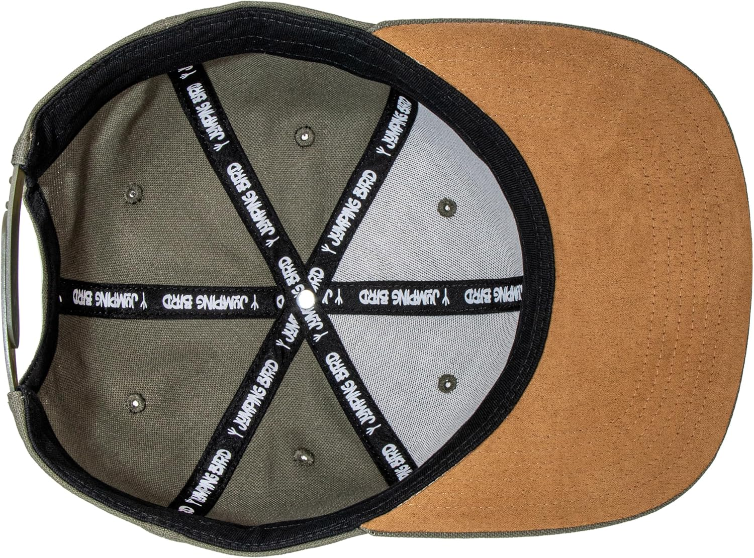 Jumping Bird Unisex Baseball Cap, Outdoor Snapback Cap, Individually Adjustable and Easy to Wipe Clean - Olive Green image number 4