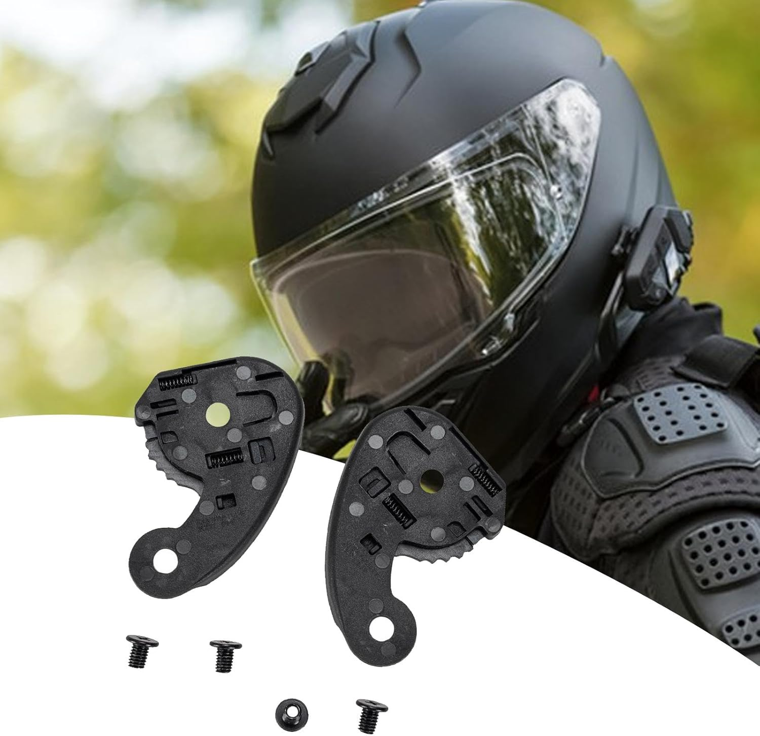 Magideal 2 Pack Helmet Base Replacement Helmet Repair Parts Visor Base Left & Right Side Plates for C70 Rpha 11 with Screw image number 4