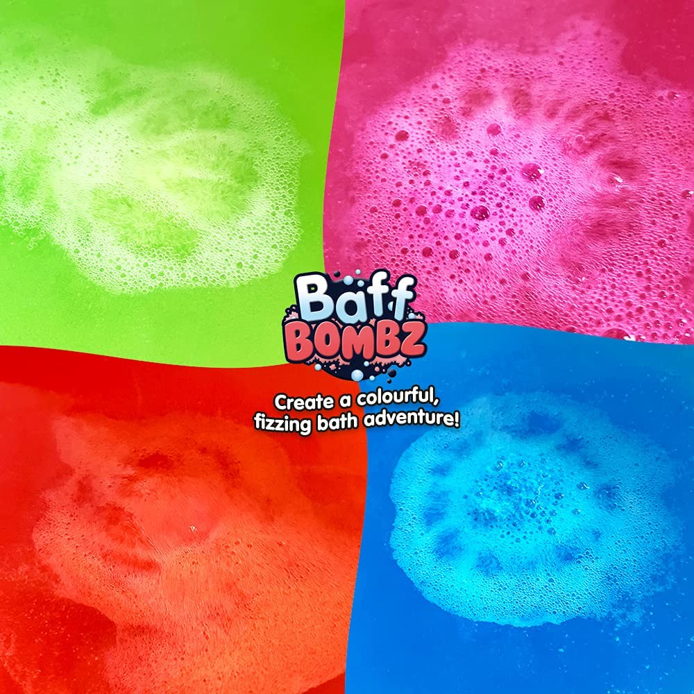 Zimpli Kids Baff Bombz - Mega Pack: 20 Mixed Bath Bombs (Apple, Grape, Strawberry, Tutti Frutti Scents) - Bath Bomb Set image number 4