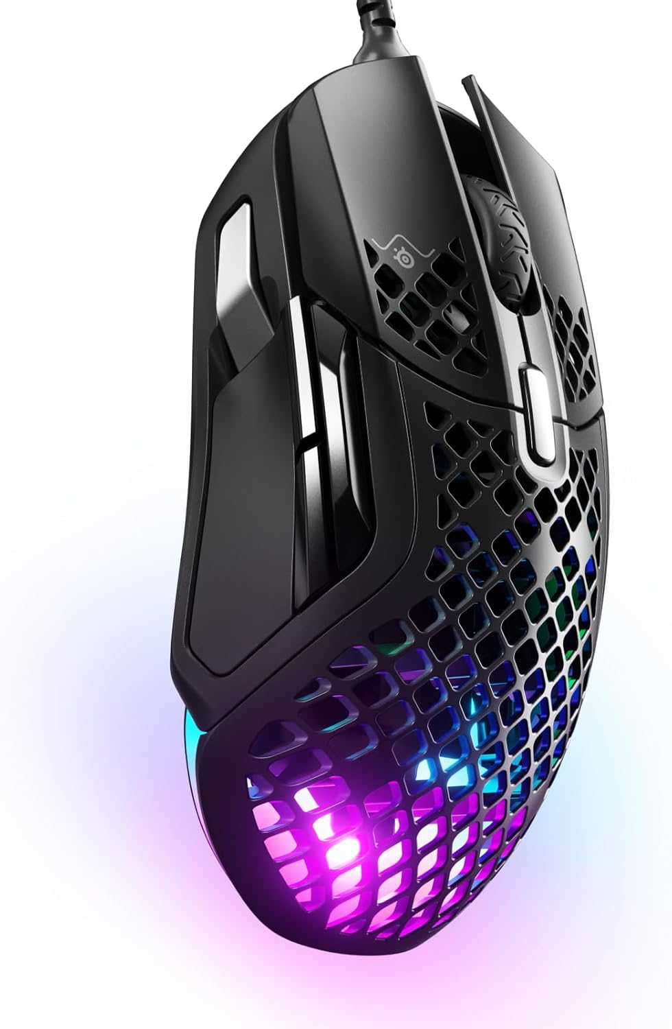 Steelseries Aerox 3 Wireless Onyx 6-Button 68G Gaming Mouse - 180 Hours Lag-Free - Fast-Charging 15Mins > 40 Hours - IP54 Water Resistant - 18K CPI Optical Sensor - Prism 3-Zone RGB Illumination image number 2