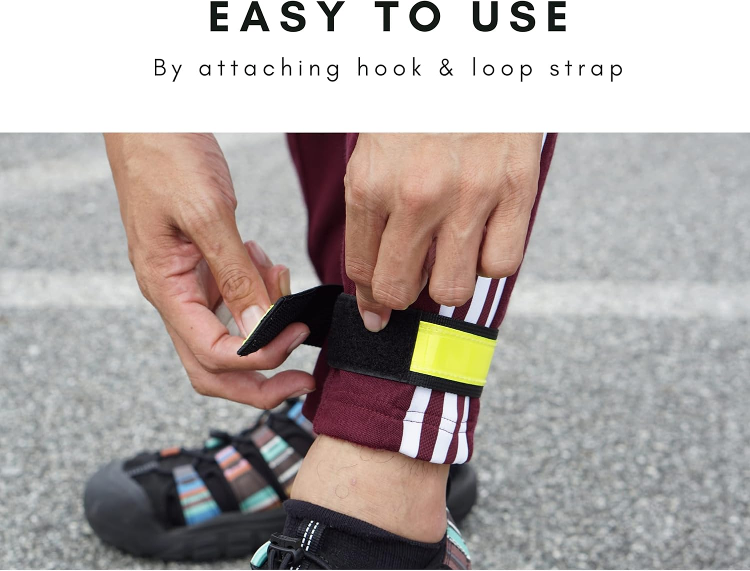 Vincita Reflective Bands - Highly Visible Safety Reflective Bands for Cycling, Walking, Running, and Hiking - Suitable with Molle Webbing on Backpack (Pair of 2) image number 3