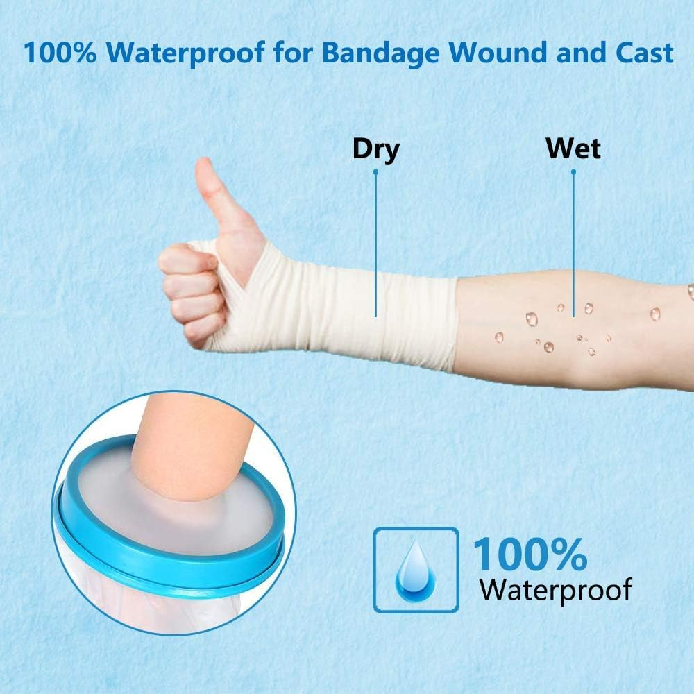 Kids Arm Cast Covers Protector for Shower Bath, Watereproof and Watertight Cast Bandage Bag for Broken Surgery Wound Burns and Arms Hands, Reusable Keeps Bandage Dry （LARGE SIZE) image number 4