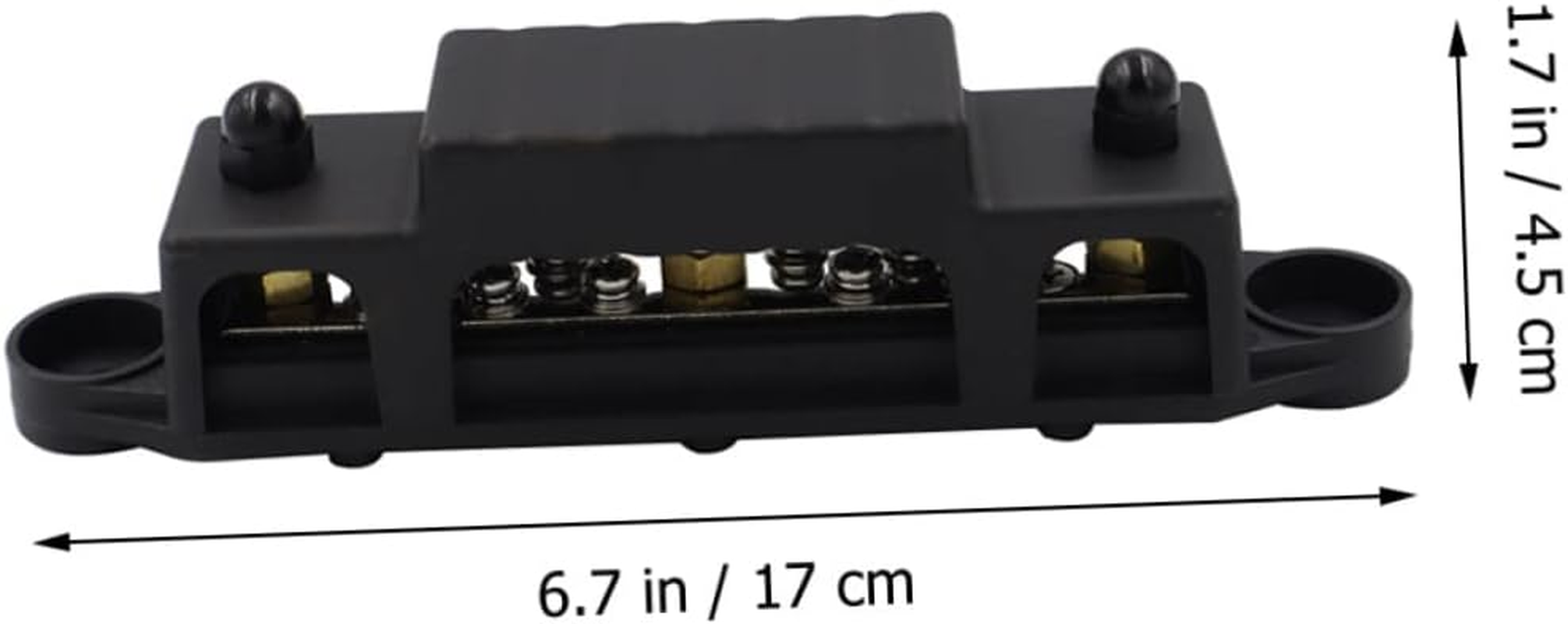 KONTONTY 1 Set Terminal Bus Bar Power Distribution Block with Terminal Studs Insulated Junction Box for Automotive Rv Boat and Solar Din Rail Compatible image number 2