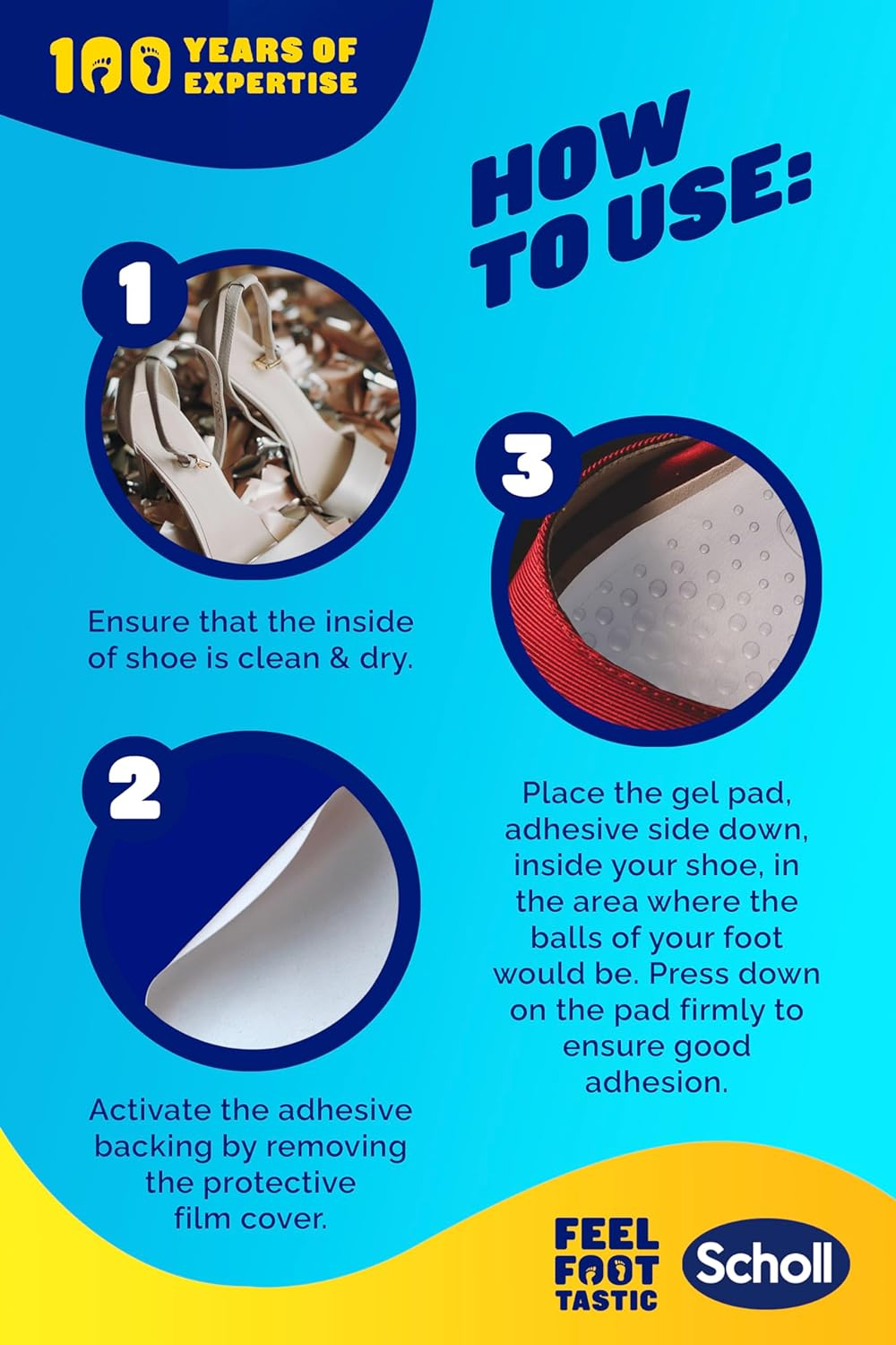 Scholl Party Feet Invisible Gel Heel Cushions image number 4