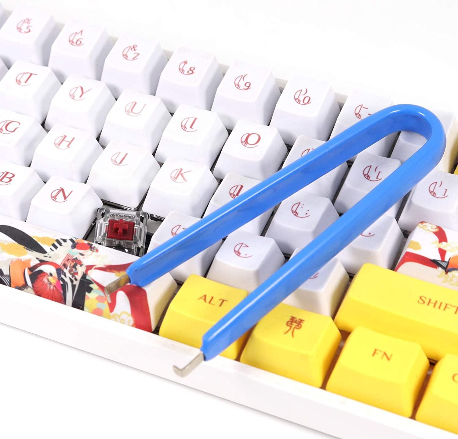 Byhoo Keyboard Lube Switch Puller Kits 4PCS Lube Station Keycap Puller Remover Mechanical Keyboard Key Switch Stem Holder Compatible Gateron Kailh MX Switches Keyboard Cleaner Clean Kits 4 Prong Tool image number 2