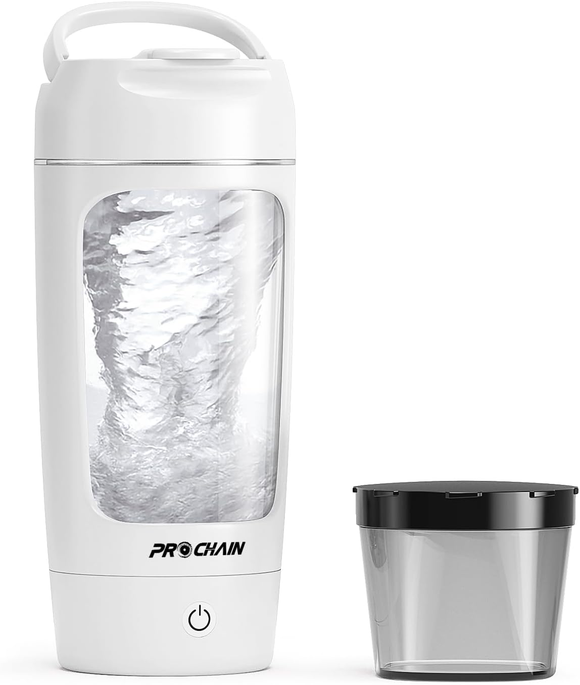 Electric Protein Shaker Bottle, USB Rechargeable Protein Shakes Mixer, with Powder Storge Cup, Portable Water Drink Bottles for Gym Sport Workout, Bpa-Free Tritan, 22Oz