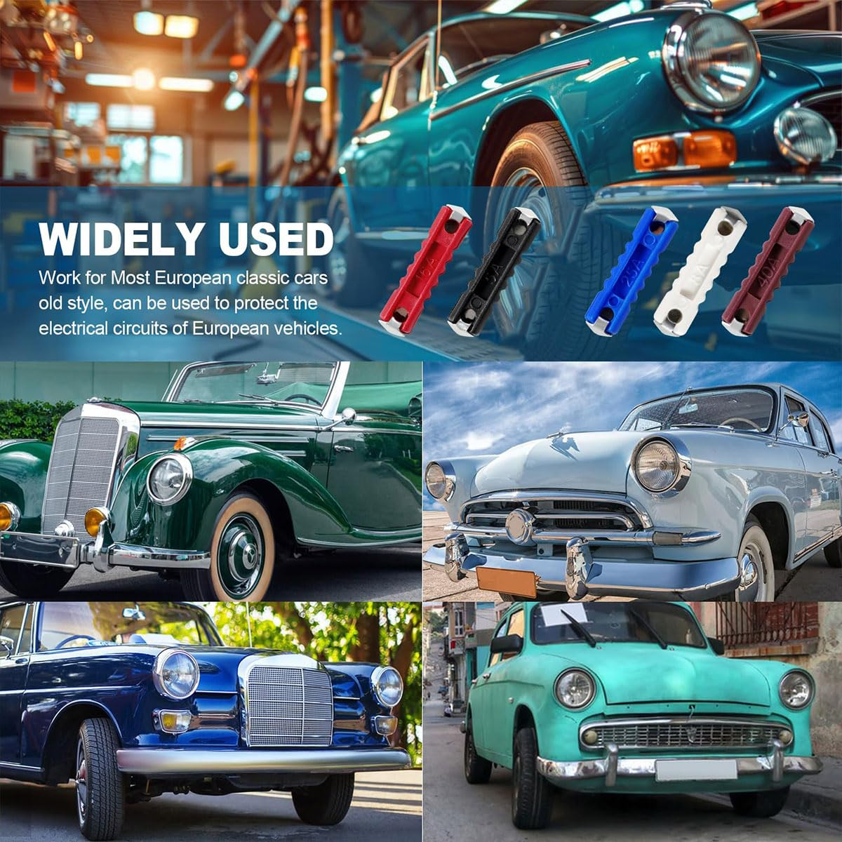 AIMALL 200-Piece Auto Torpedo Fuse Set, Boxed Eastern European Fuse Combination, 25Mm Length image number 6