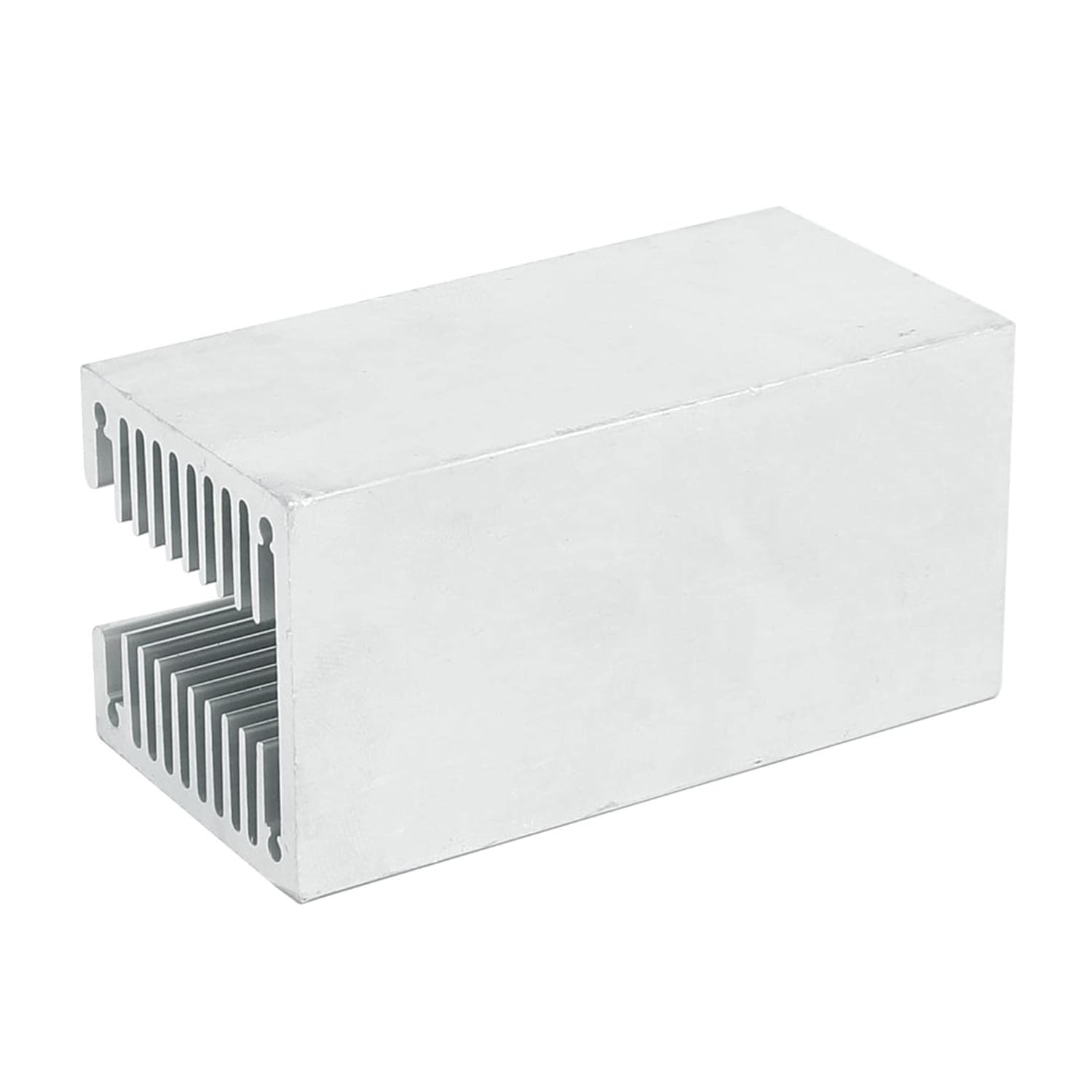 Easycargo 40Mm Heatsink 100Mmx40Mmx40Mm, Silver Tone Aluminum Cooler Heat Sink for Cooling LED Power Amplifier TEC1-12706 Thermoelectric Cooler Water Cooling Modules (100X40Mmx40Mm)