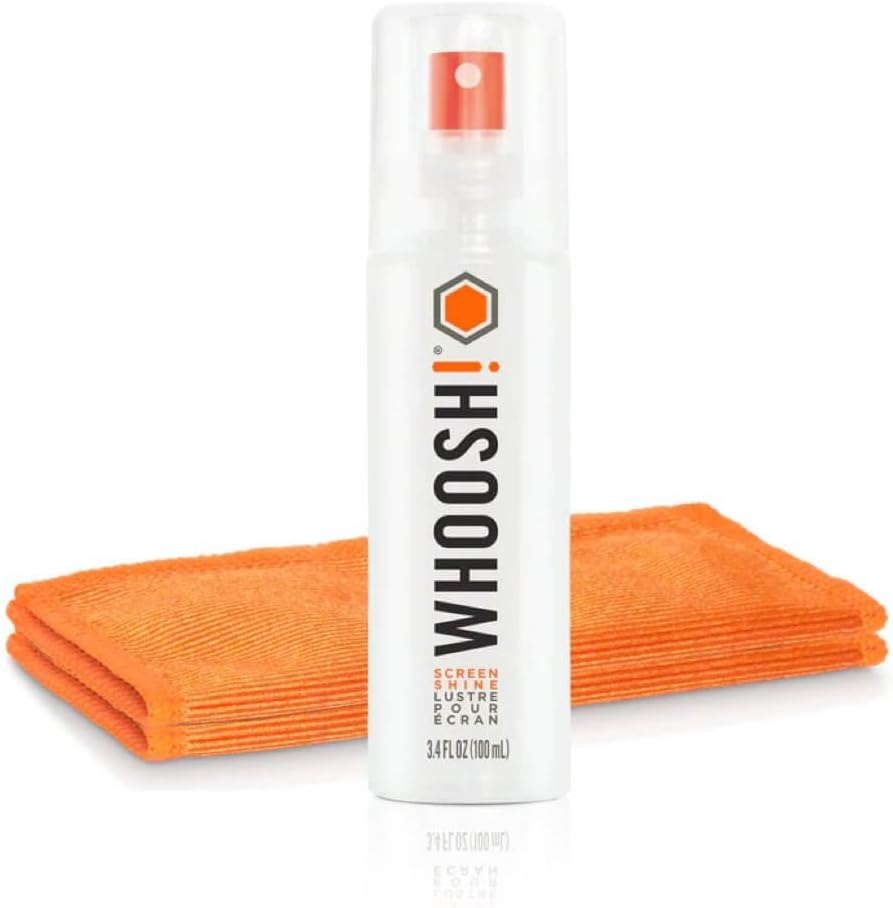 WHOOSH! Screen Shine Go XL Laptop Screen Cleaner - 100 Ml Sleek Bottle with Microfiber Cloth - Powerful, Streak-Free Cleaning for Monitor, Macbook, Phone, Glasses, Car Screen Cleaner image number 6