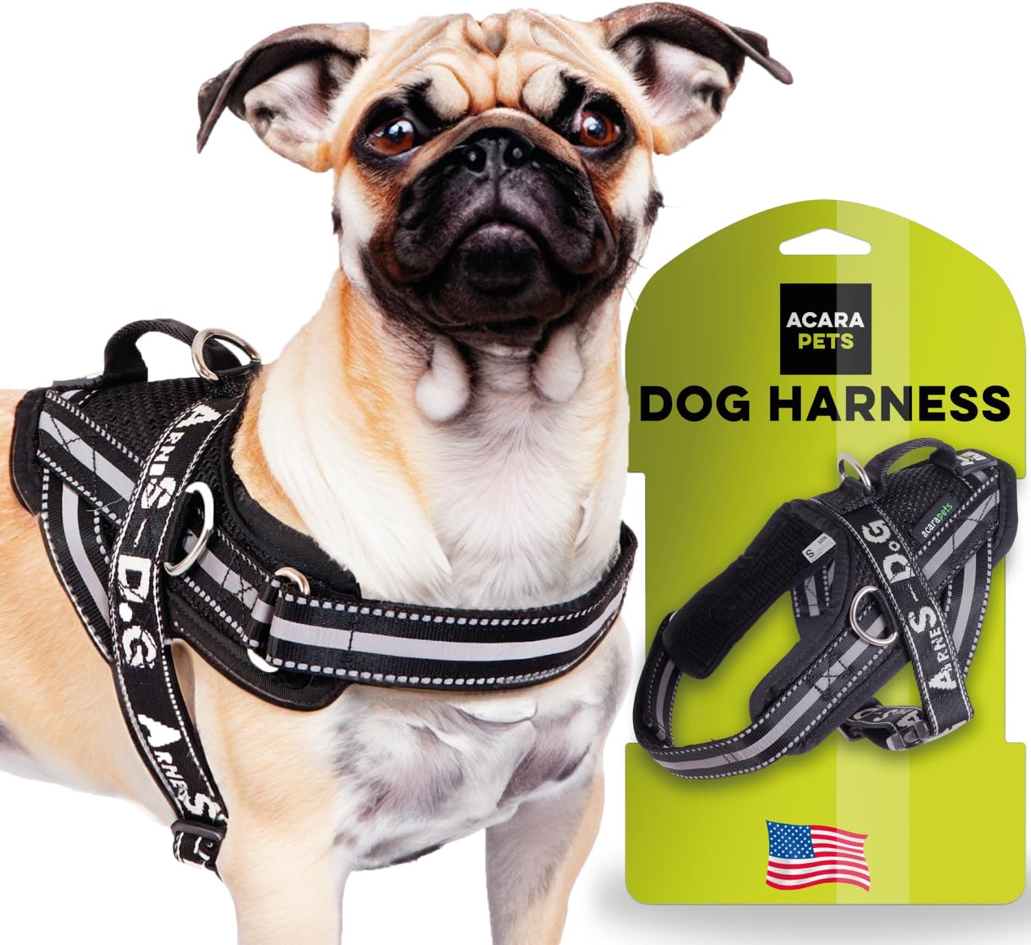 Dog Harness with 3 Metal Ring Anchors to Hold Your Dog&rsquo;S Chest or Thorax and Not Suffocate Its Neck. Attaches Easily with a Single Quick Release. (Pink, M)