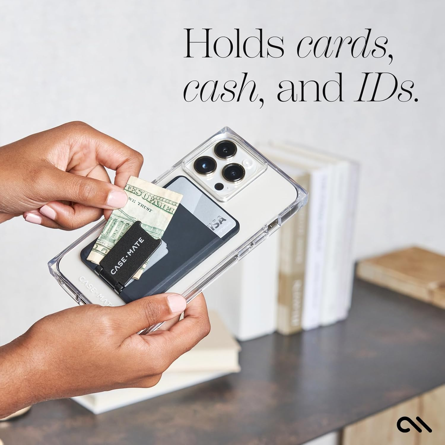 Case-Mate Magnetic Wallet for Iphone - Vegan Leather Magsafe Card Holder [Holds up to 3 Cards] - Detachable for Iphone 15 Pro Max /14 Pro Max / 13 Pro Max image number 4