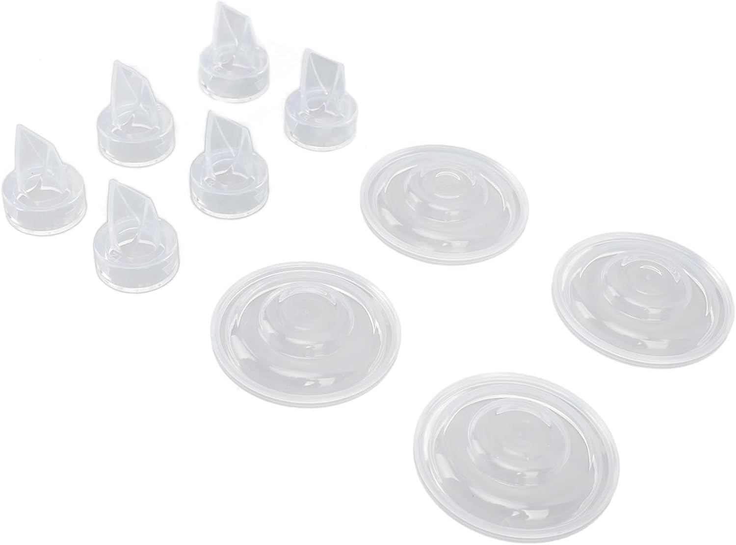 S9 S12 Compatible Duckbill Valves Diaphragm Replacement Wearable Electric Bust Pump Parts, Leak-Proof Silicone Material, 4 Diaphragms 6 Valves image number 4