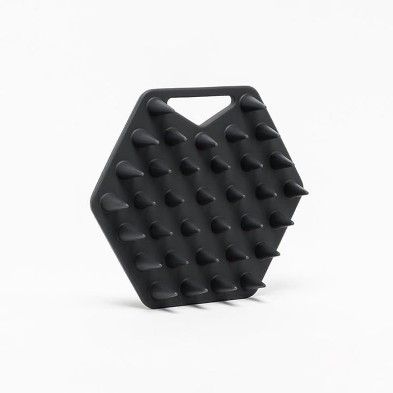 Beard Scrubber - Silicone Facial Hair Exfoliator & Brush - Deep Cleans, Unclogs Pores, Promotes Hair Growth, & Removes Beardruff - Soft-Touch Shower & Bathroom Accessory (Black, One Size) image number 5