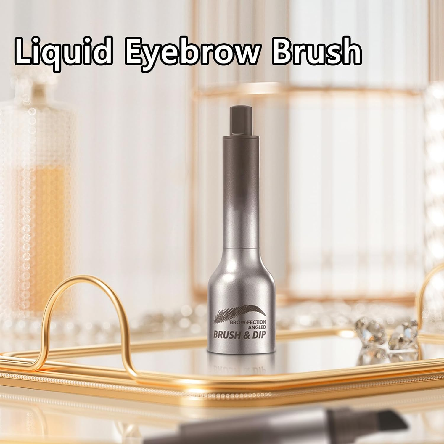 Brow Fection Angled Brush and Dip, Liquid Eyebrow Brush, Long Lasting Waterproof Brow Pen, Smudge Proof Eyebrow Pencils for Eyebrows, Sideburns and Beard /1338 image number 6