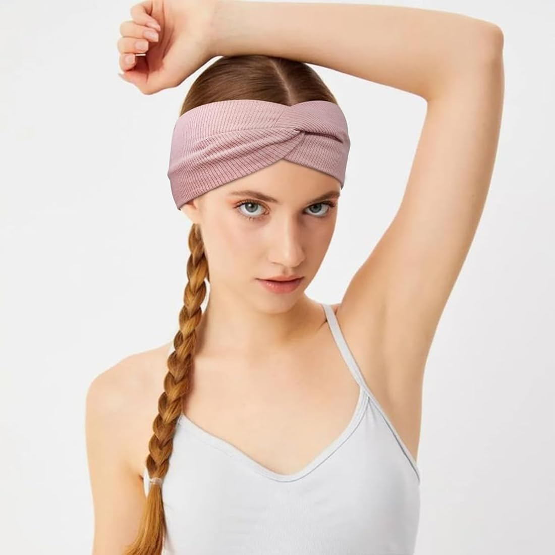 Aililong Elastic Hair Bands Girls, Children'S Headbands Thin Summer Non-Slip Training Yoga Headband Women Girls image number 5