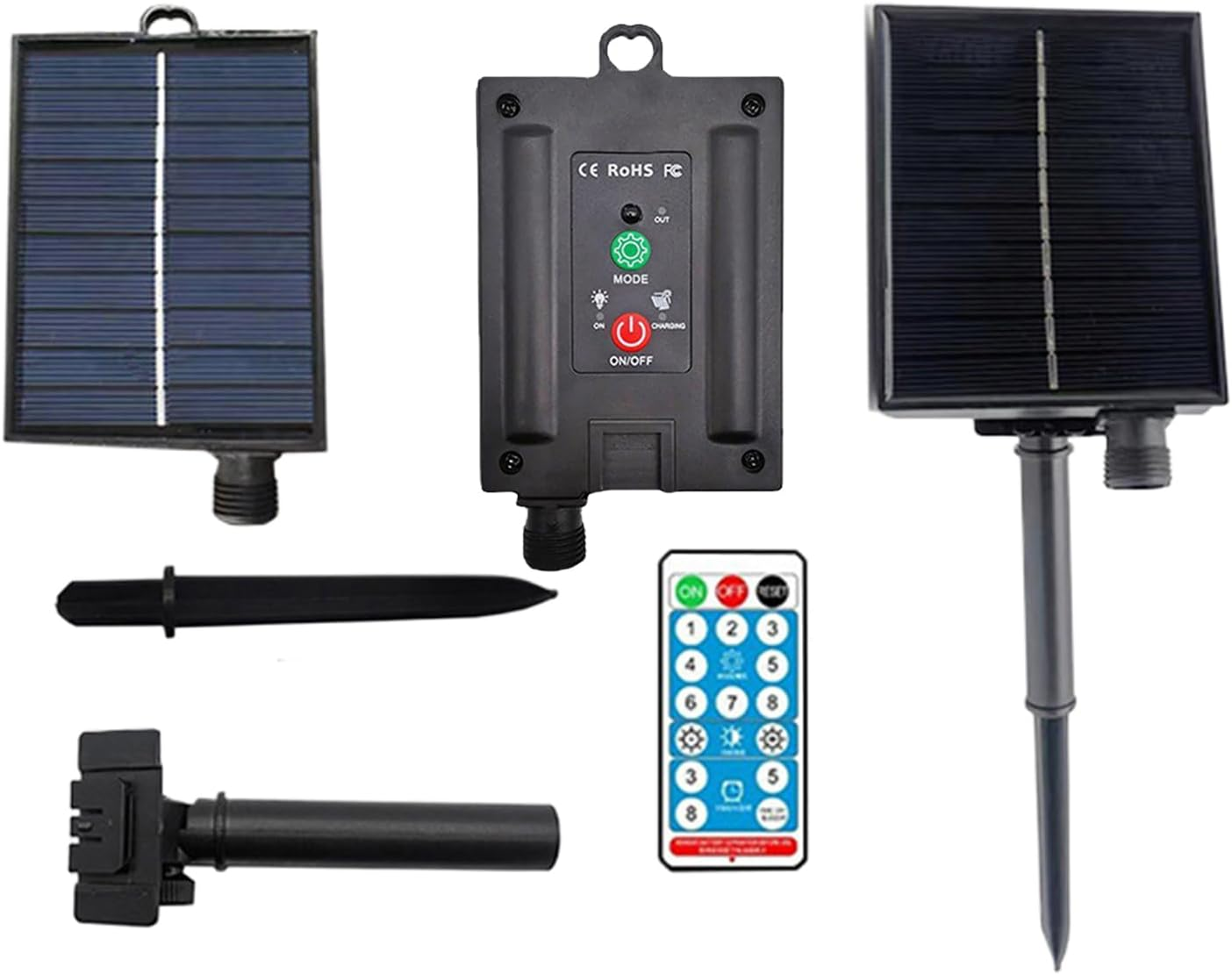 Solar Panel with Plug Outlet | Portable 31V Waterproof Remote USB String Lights Solar Panel, Tools & Home Improvement for Patio Yard Farm Garden Shed Pathway Camping image number 1