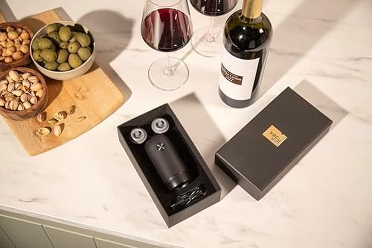 Vacu Vin Electric Wine Saver (USB Rechargeable) | Vacuum Van Wine Storage One-Touch Operation, Gift, Commercial Use image number 1