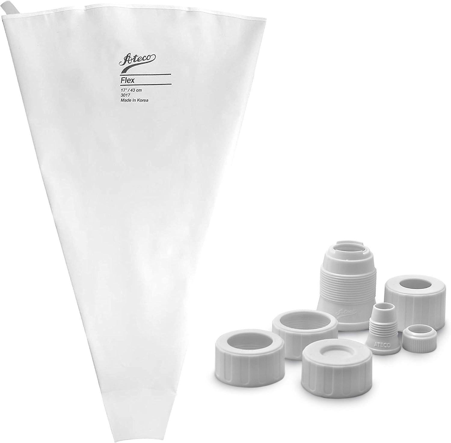 Ateco Icing and Piping Tips, 40717 Decorating Bag & Universal Coupler Set, White image number 5