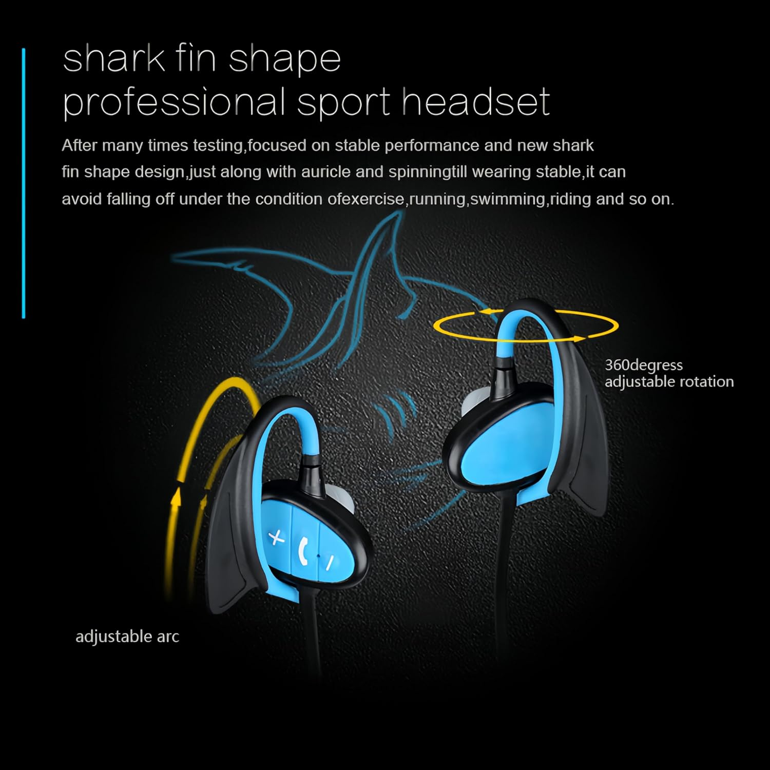 Bewinner Wireless Swimming Headphones - IPX8 Waterproof Bluetooth Underwater Headphones with Smart Voice Prompt & Noise Reduction for Surfing Diving (Green) image number 4