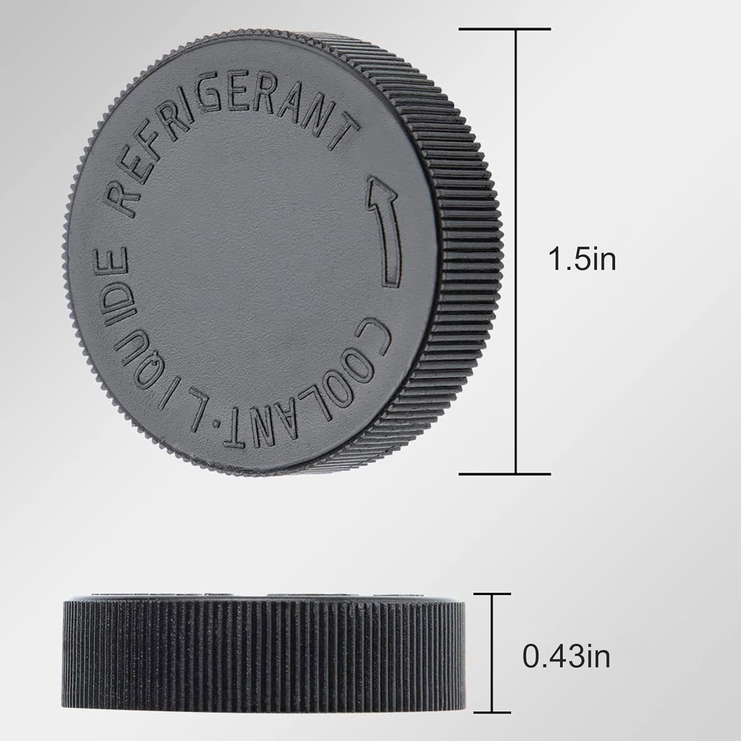 2PCS Coolant Reservoir Caps,21712-79900 Engine Coolant Reservoir Cap Replacement,Engine Coolant Overflow Reservoir Tank Cap Compatible with Nissan Murano Rogue Versa Infiniti,Car Accessories(Black) image number 1