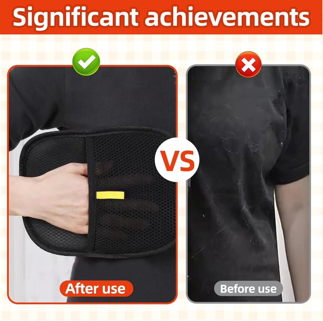 1 X Fur Magnet, Cat Hair Remover Clothing, Pet Hair Remover Glove, Double-Sided Fur Gloves, Remover Cat Glove Hair Removal Glove, Double-Sided Fur Gloves image number 1