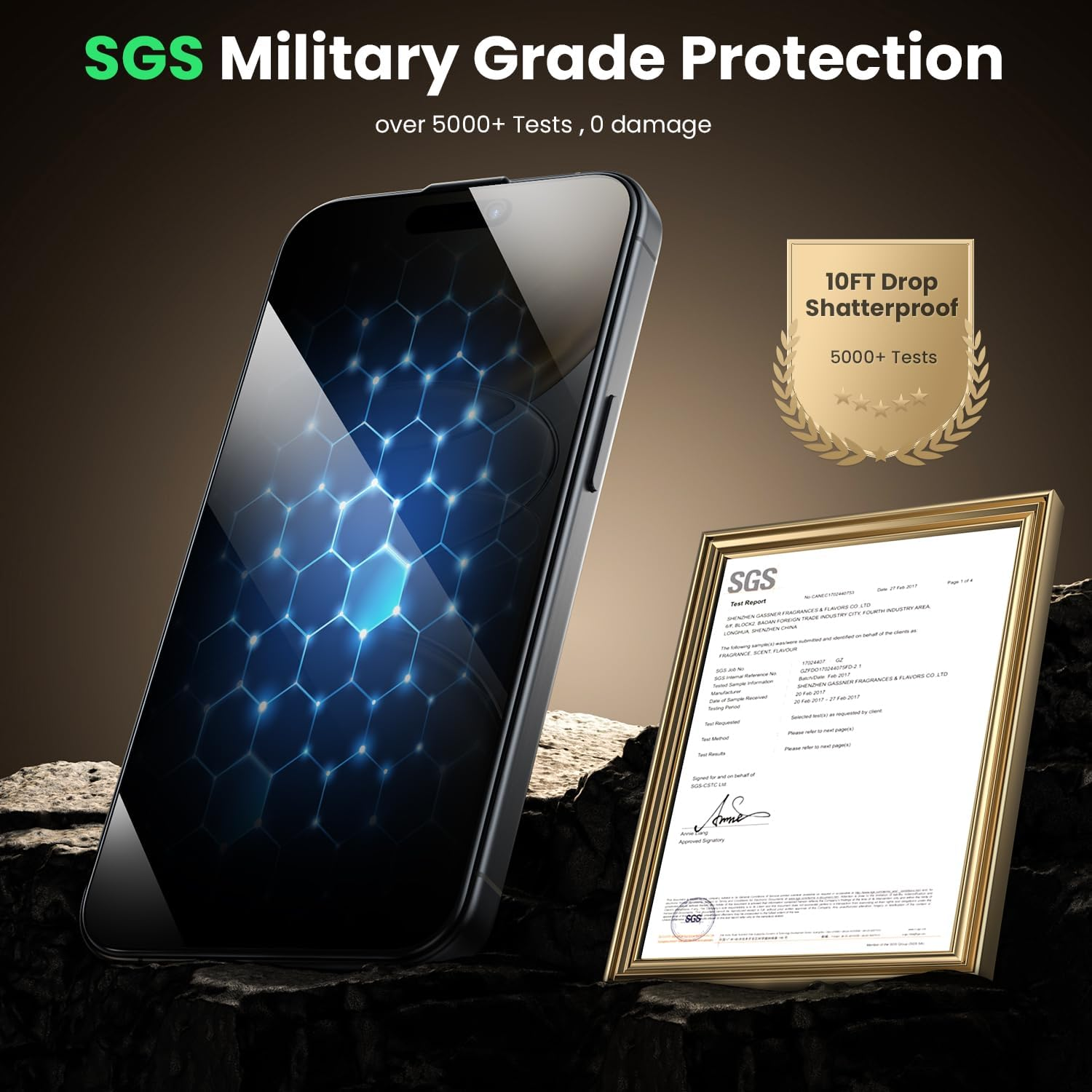 WSKEN for Iphone 16 Pro Max Privacy Screen Protector - [24&deg;Anti Spy ][Auto Dust-Elimination]Anti Glare Full Coverage Tempered Glass 9H Hardness Easy Installation,Bubble Free,Anti Fingerprint,2 Pack image number 4