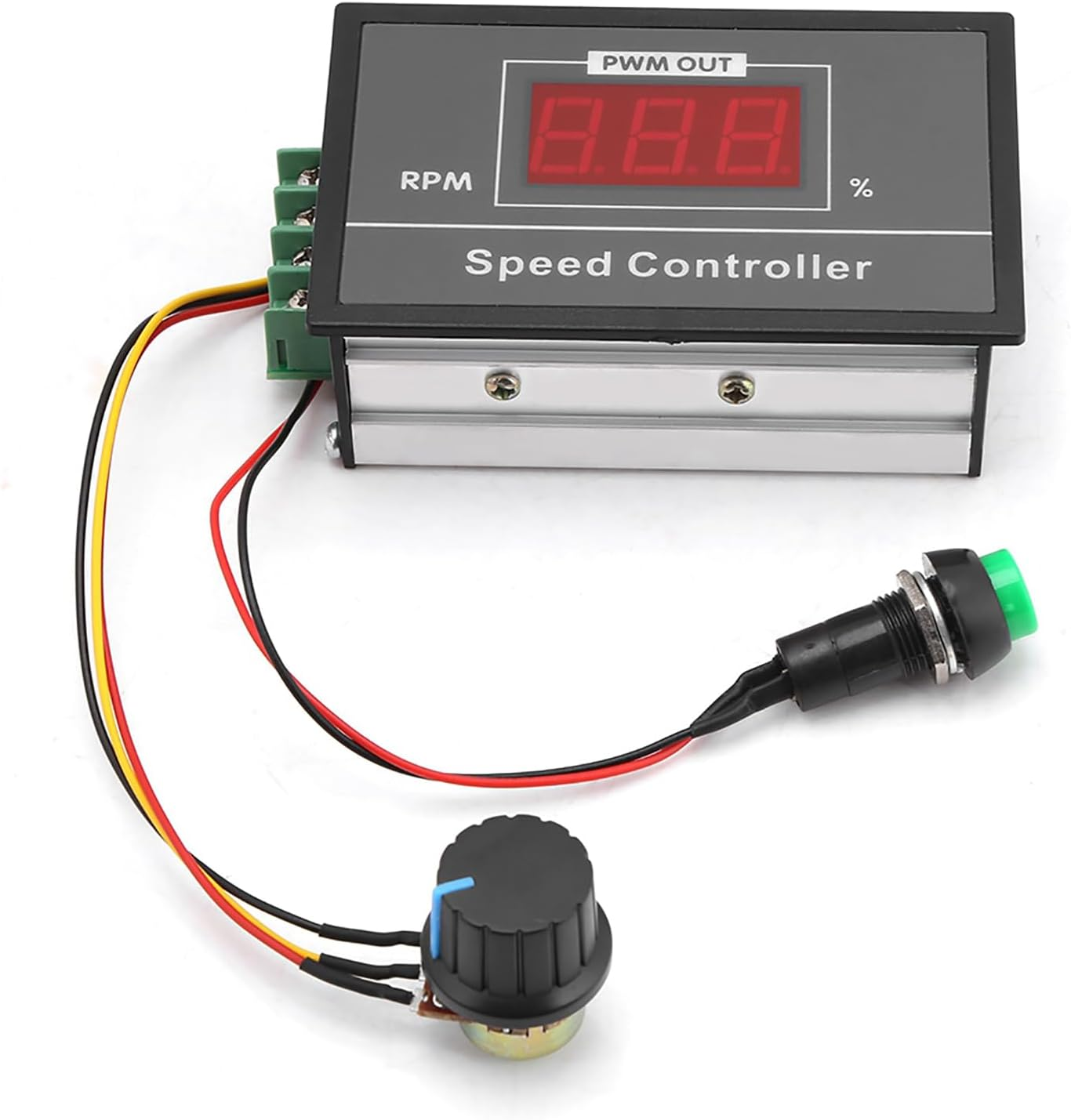 PWM DC Motor Speed Controller with Start Stop Switch, DC 6-60V 12V 24V 36V 48V 30A Adjustable, Default image number 4
