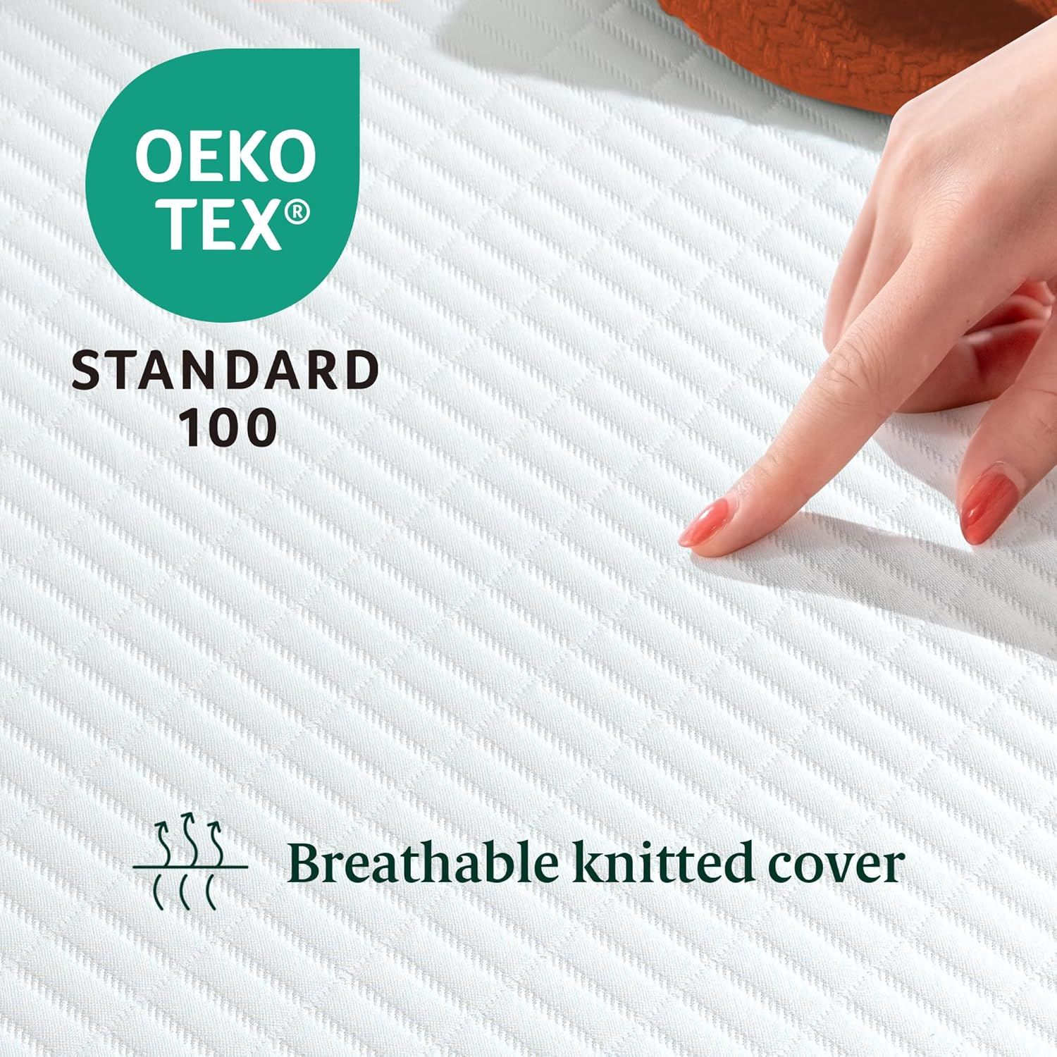 Zinus Queen Mattress | 7-Zone Green Tea Pressure Relief Memory Foam Medium Feel image number 5