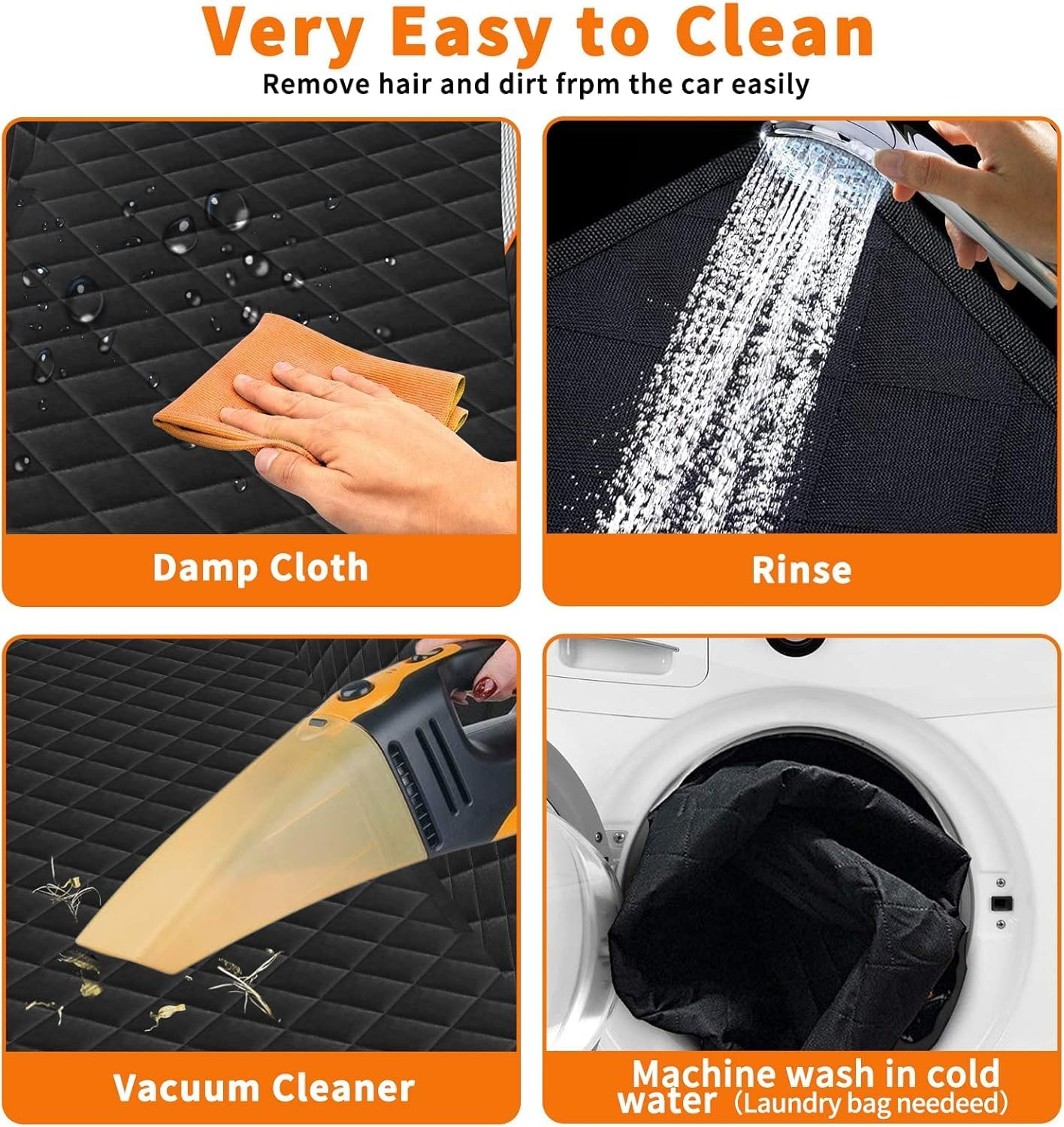 Heyinova Dog Car Seat Cover,Waterproof Pet Covers,For Back Seat Protector Scratch Proof Nonslip Hammock for against Dirt and Pet Fur Durable Pets Seat Covers,For Cars/Trucks/Suv-147X137Cm image number 1