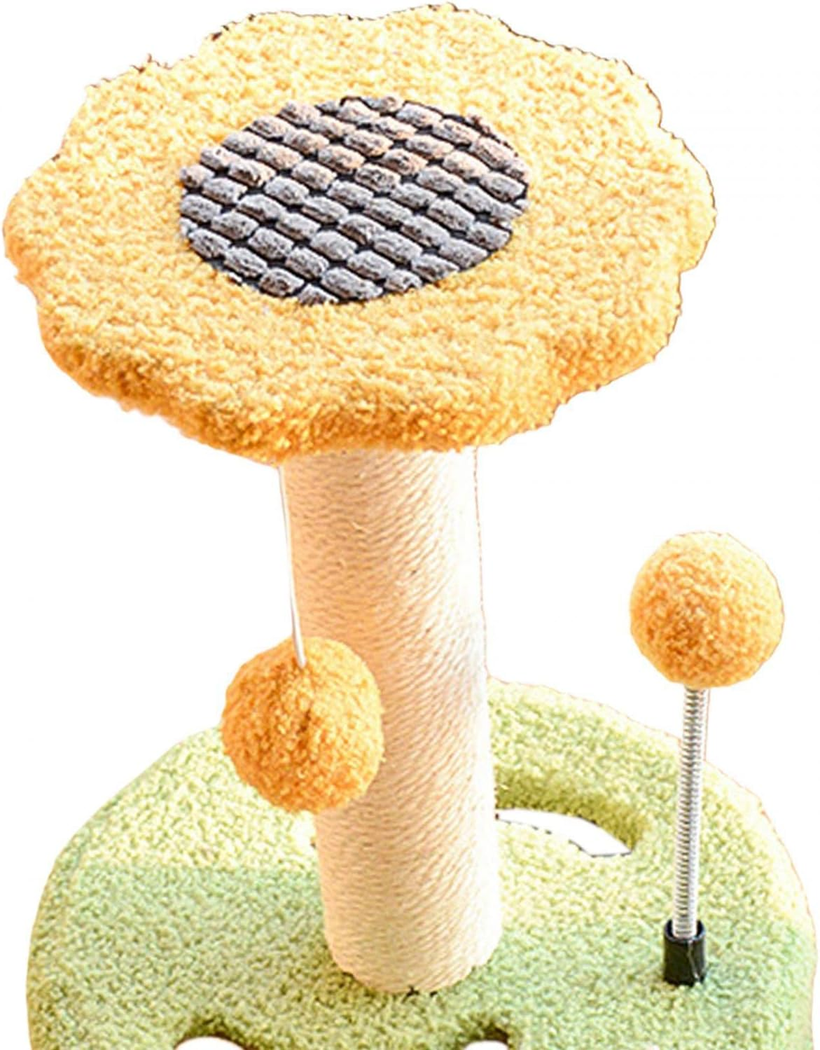 Cat Scratching Post Sisal Rope Scratch Post Cat Furniture Protector Cat for Rest Scratcher for Pet Supplies, Pink Light Blue (Color : Yellow Green) image number 6