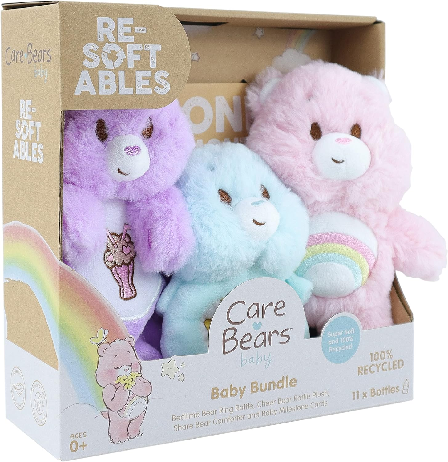 Resoftables Care Bear Baby Bundle (Rattle, Comforter, Plush) image number 6