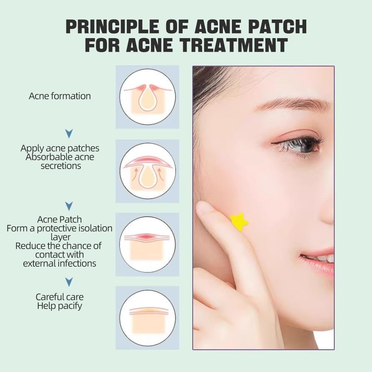 Vavilente Pimple Patches for Face Zit Patch Dots,Hydrocolloid Pimple Patch with Tea Tree Oil Pimple Patches Invisible,Star Pimple Patches,Cute Acne Patch-Day and Night Use(200 Count) image number 2