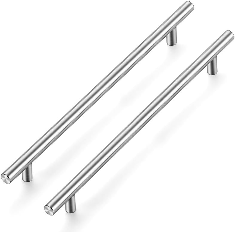 Ravinte Pack of 25 Silver Furniture Handles, T Bar Handles for Kitchen Cabinets, 224 Mm, Hole Centre, Cabinet Handles, Rustproof Stainless Steel Furniture Door Handles