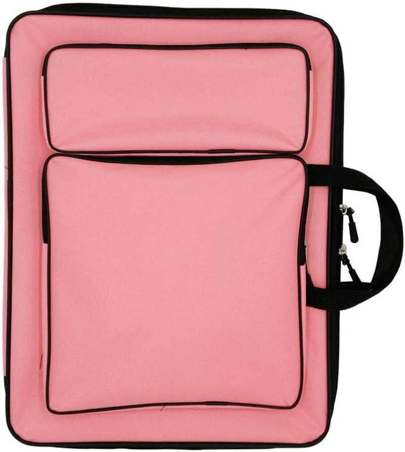 Waterproof Art Carry Case - A3 Art Portfolio for Kids & Students, Portable Drawing Board Bag, Artist Folder Tote, Sketchbook Storage with Shoulder Strap, Pink image number 2
