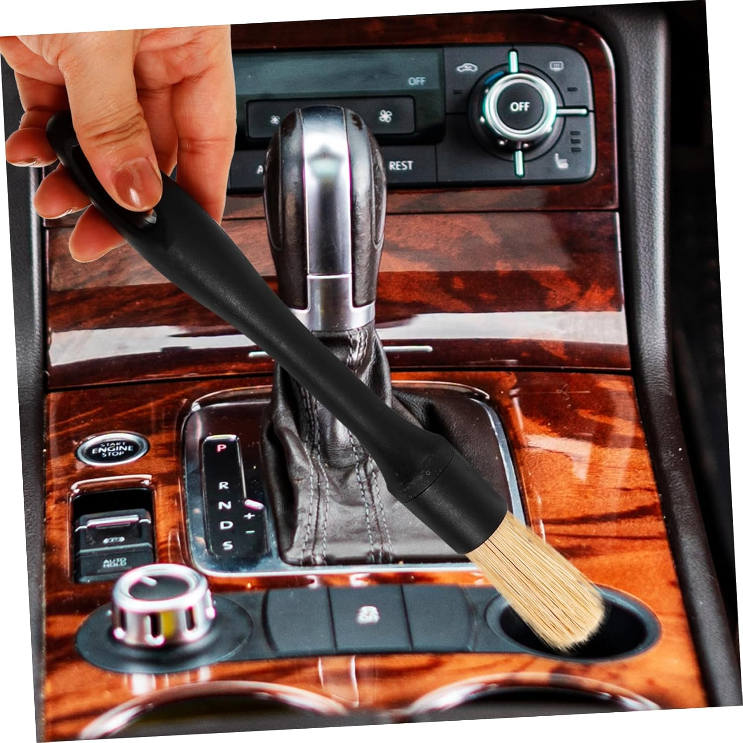 NULYLU Car Detailing Brush Kit 3Pcs Soft Bristle Wheel Rim and Interior Cleaning Brushes Automotive Vehicle Detailing Supplies for Car and Motorcycle Care image number 6