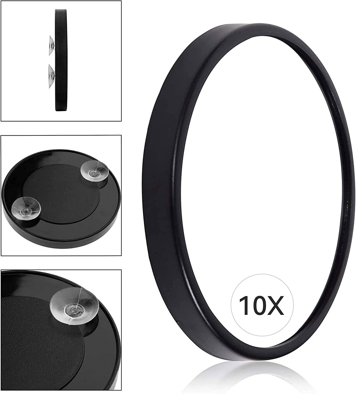 MIYADIVA Hand Mirror 25X Magnifying Mirror with Handle,Magnifying Makeup Mirror with Double Side 25X/1X Travel Makeup Mirror and 10X Magnifying Mirror Suction Cup for Eye Makeup image number 4
