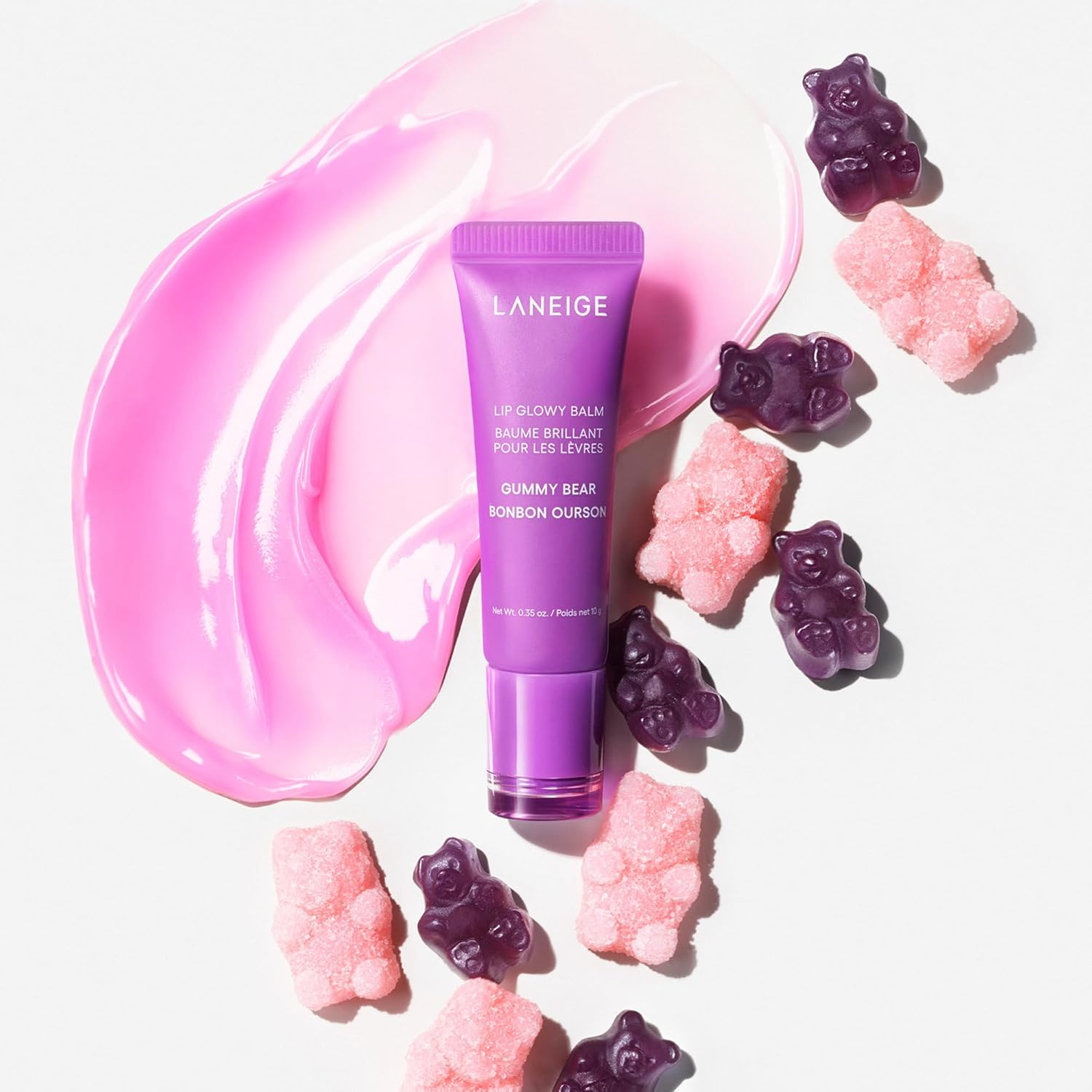 LANEIGE Lip Glowy Balm Gummy Bear Sheer Tinted Lip Moisturizer with Shea Butter, for Hydrating Shine & Soft Lips image number 2