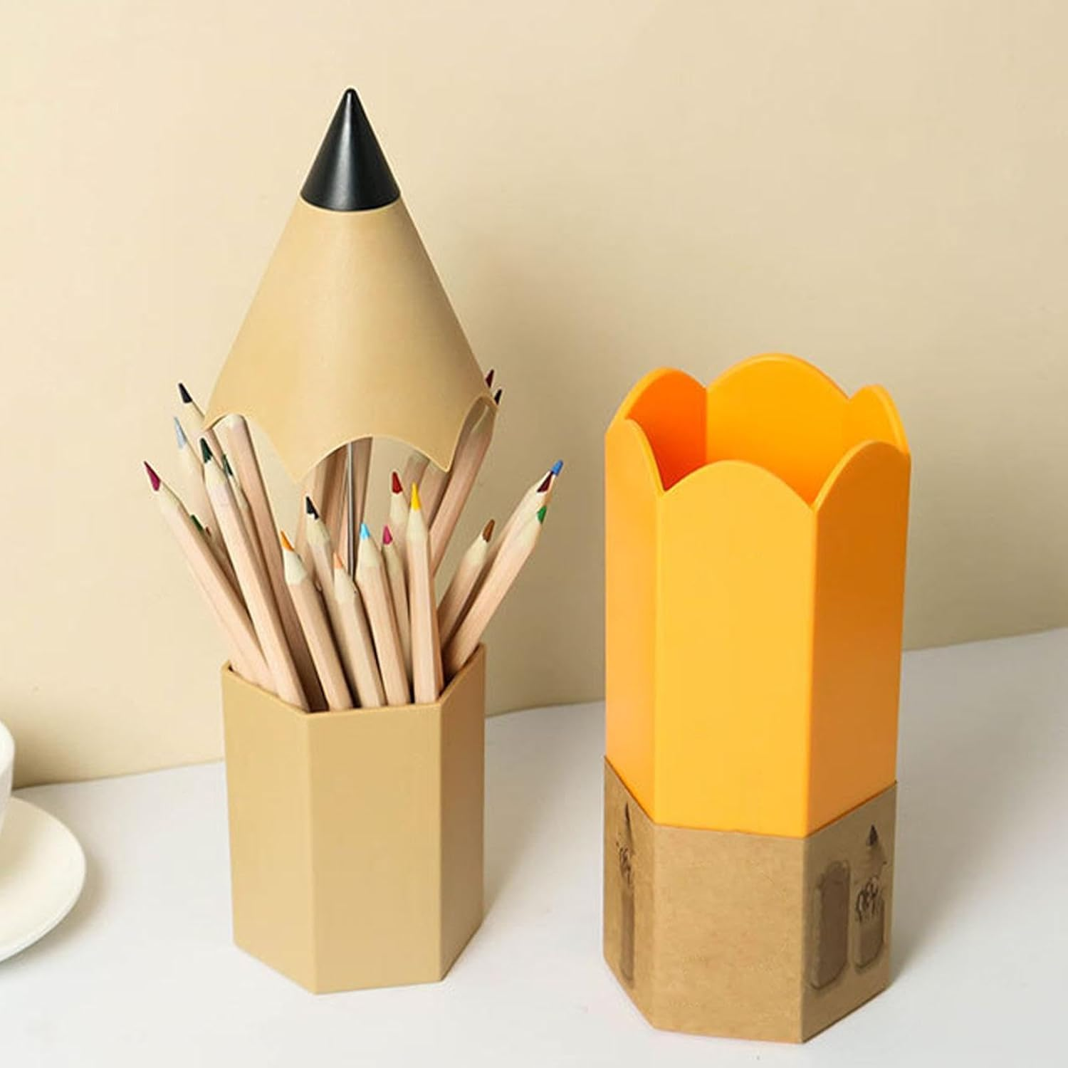 Opilroyn Pencil Holder - Pen Shaped Pencil Dispenser, Office Accessories Pencil Dispenser, Stylish Pen Holder | Creative Pen Dispenser with Dustproof Lid image number 5