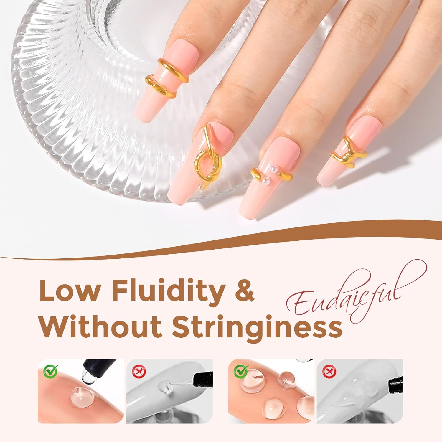 3D Sculpting Gel 15G No Wipe Clear for Nail Art, Carving Molding Candy Decoration Home DIY Manicure Charms