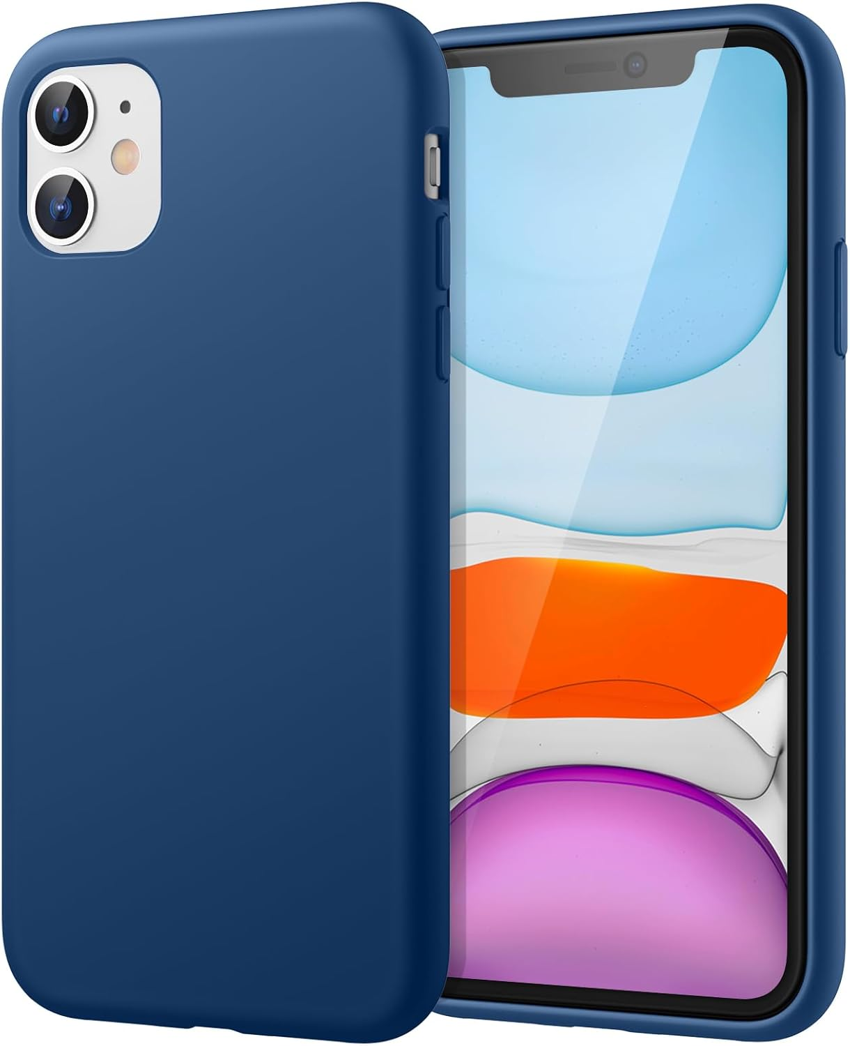 Jetech Silicone Case for Iphone 11 6.1-Inch, Silky-Soft Touch Full-Body Protective Case, Shockproof Cover with Microfiber Lining (Black)