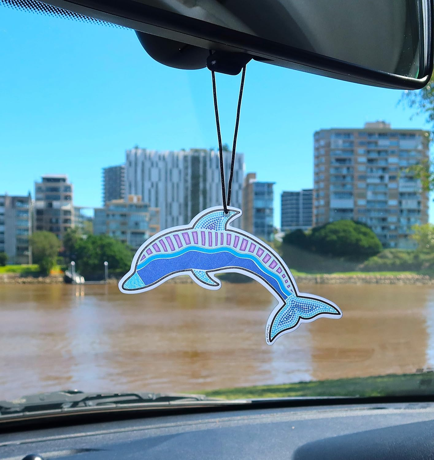 Dreamtime Air Dolphin Car Air Fresheners &ndash; Grapefruit Scent, Pack of 3 | Cute Hanging Design for Car, Office or Home | Long-Lasting Essential Oil Fragrance image number 2