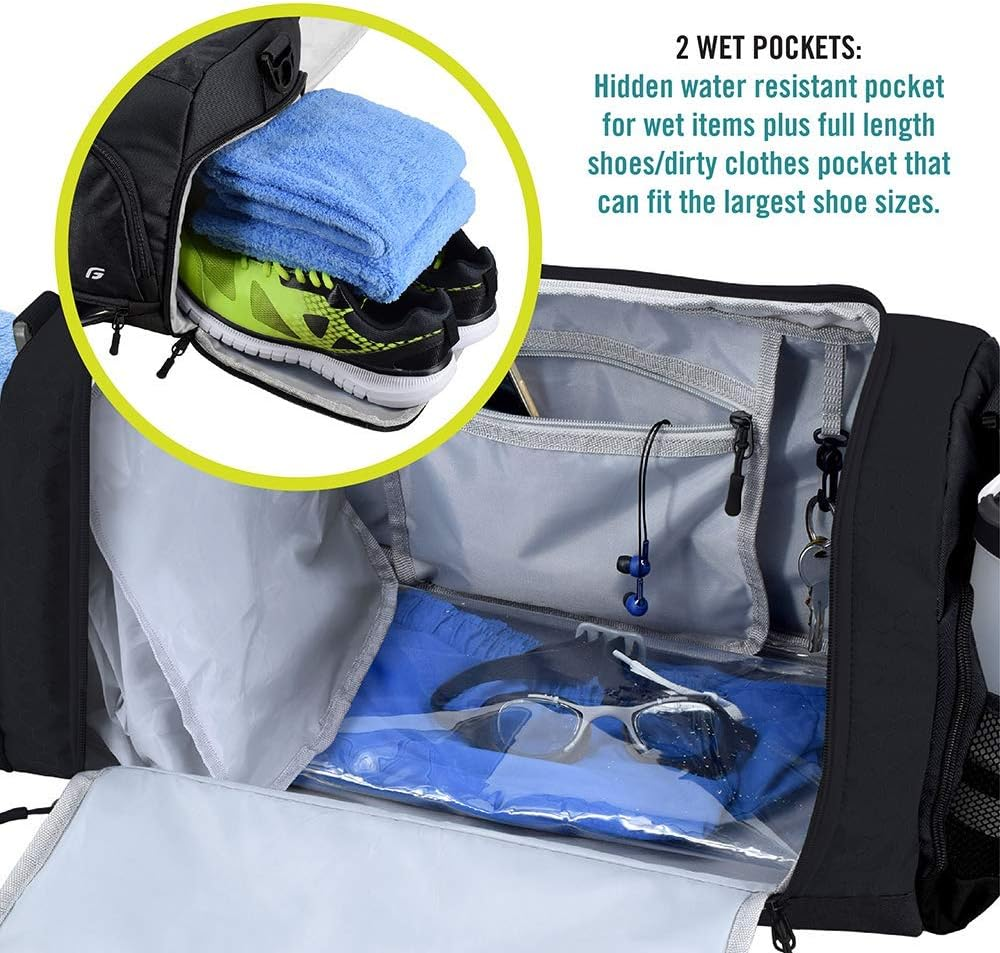 Ultimate Gym Bag 2.0: the Durable Crowdsource Designed Duffel Bag with 10 Optimal Compartments Including Water Resistant image number 3