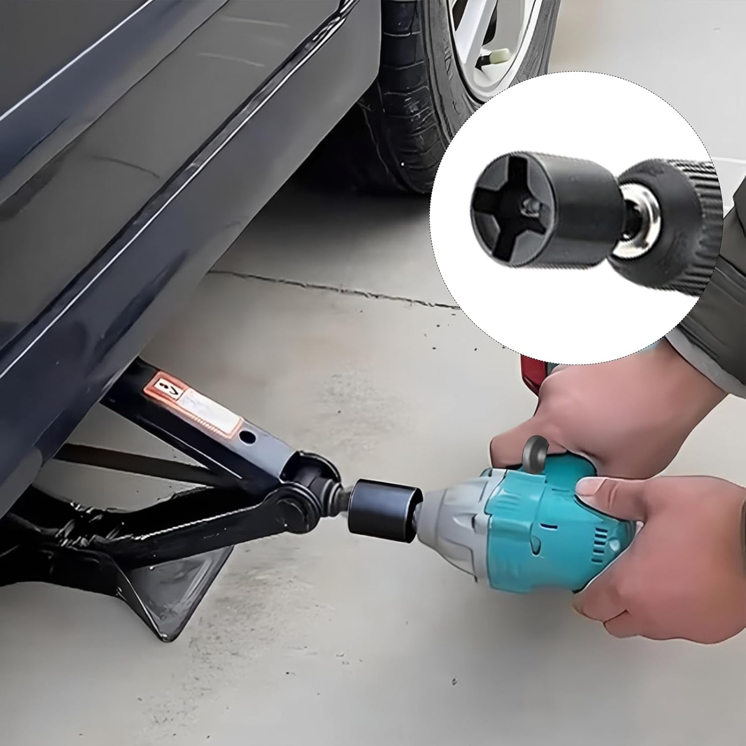 Trailer Jack Drill Adapter - RV Tools | Heavy Duty Stabilizer Tool Wrench for Outdoor Maintenance Repair Camping image number 2