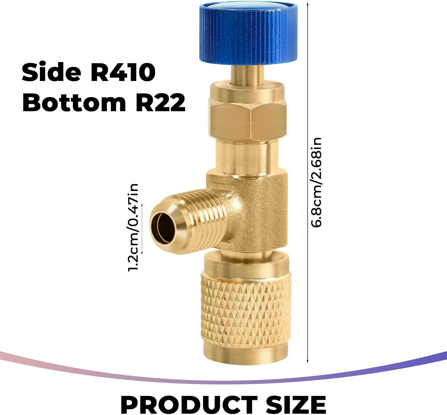 MAEZOE 2 Pcs Efficient R22 R410 Refrigerant Charging Valve Air Conditioning Liquid Safety Valve Copper Flow Control Valve image number 5